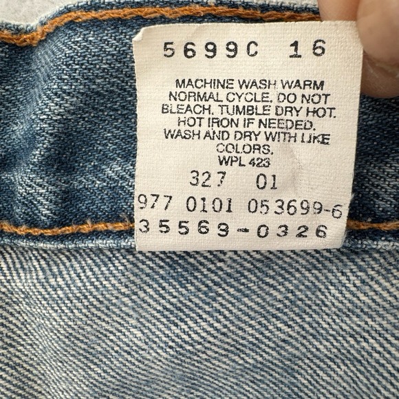 Vintage Levi's 569 Denim Shorts Mens 40 Blue Loose Fit Zip Fly Y2K Baggy Grunge - Picture 4 of 8